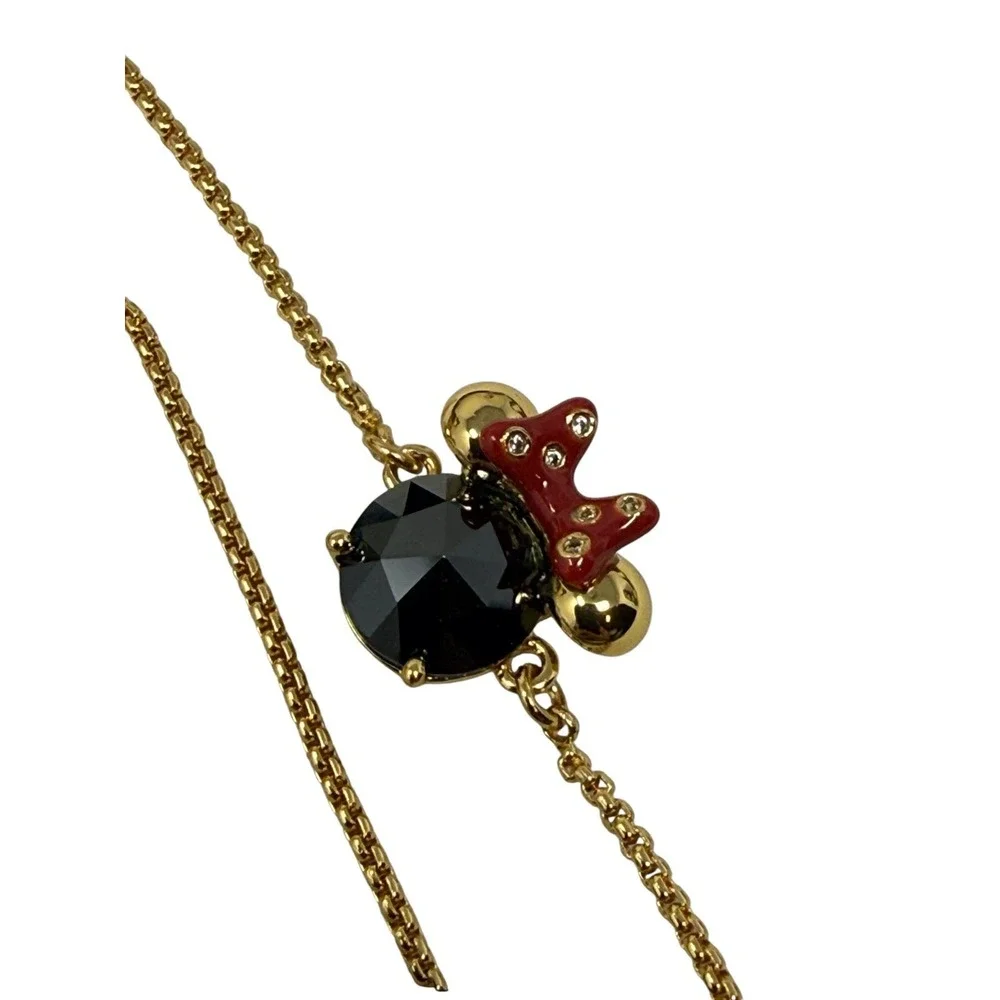 Disney x Kate Spade New York Minnie Mouse Black Cubic Zirconia Adjustable Slider - Picture 2 of 5
